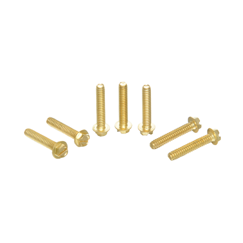 Viti flangia esagonale placcata in zinco giallo